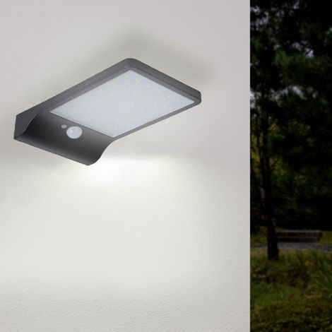 Applique Murale Solaire LED Noire 2.5W avec Détecteur de Mouveme (1/5)