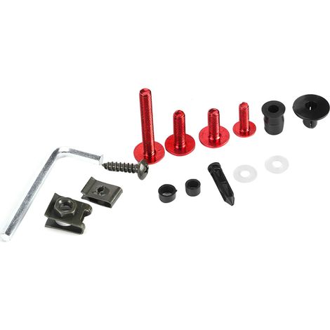 223-teiliges Motorradverkleidungsschrauben-Set, Windschutzscheibenschrauben, Muttern, Motorradkarosserieteile, Rot (1/5)