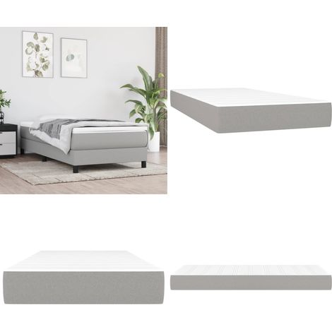 Materasso a Molle Insacchettate Rigidità Media Grigio Chiaro 80x200x20 cm - Materasso a molle - Materasso con schiuma