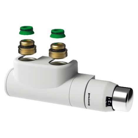 Blocs de raccordement design à vanne thermostatique - coudé droite - blanc - STELRAD (1/2)