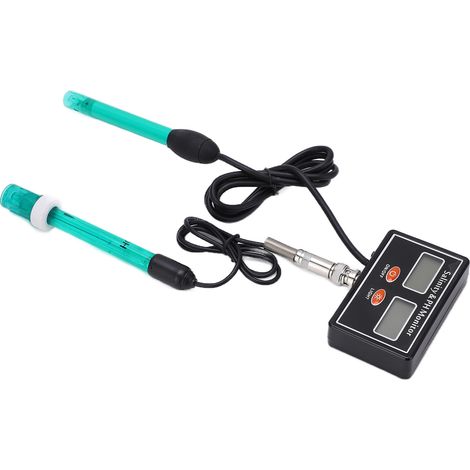 SA 2587 2-in-1 pH- und Salzgehalts-Echtzeit-Online-Wasserqualitätstester für Meerwasser, Fischteiche und Labore, EU-Stecker 230–240 V (1/5)