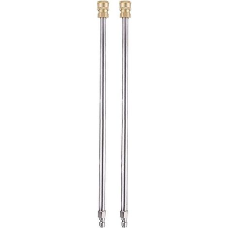 Lot de 2 extensions de lance pour nettoyeur haute pression, 30,5 cm, 4000 psi, pistolet pulvérisateur avec connexion rapide 1/4 pour nettoyeur haute pression, machine de nettoyage (1/4)