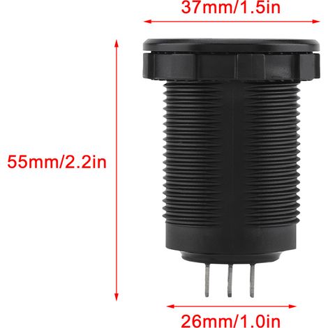 Digitales 12-24V Voltmeter/Amperemeter mit roter LED-Anzeige für Spannung und Stromstärke, geeignet für Auto, Motorrad und Boot (1/5)