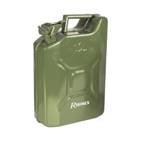 Ribiland – Jerrican en métal 10L traité anti-rouille – Normes UN – Pour transport de liquides chimiques – Dimensions 27 x 10 x 40 cm