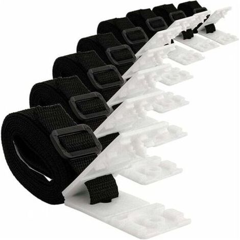 ALLIANDISUlisemKit de fixation pour bâche solaire de piscine - 8 sangles de couverture solaire - Kit de sangles pour couverture solaire pour système d'enrouleurs Mobiles, bâches et couvertures de Pisc (1/4)