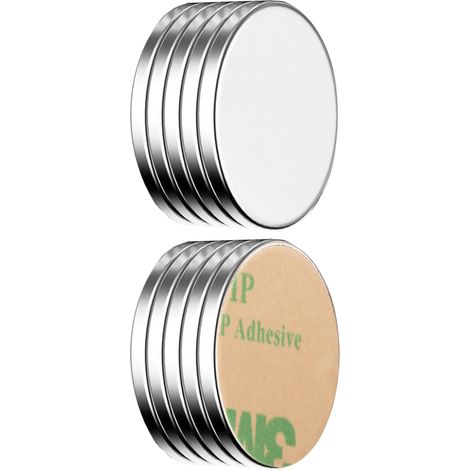 Neodym Klebe-Magnete 10x selbstklebend Magnet Scheibe stark rund klein 32x2mm