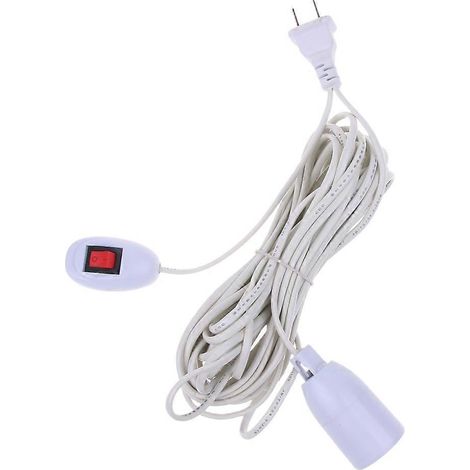 Câble Luminaire Suspendu E27 avec Interrupteur - Kit DIY pour Lustres - Longueur 9,5m (1/4)