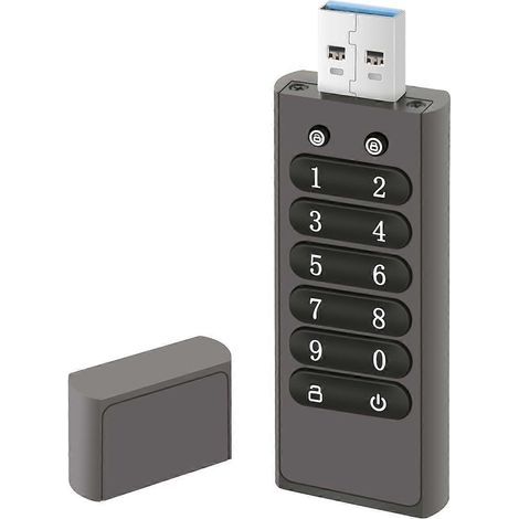 Clé USB sécurisée Volkcam 32 Go, clé USB cryptée avec mot de passe matériel et clavier (1/5)
