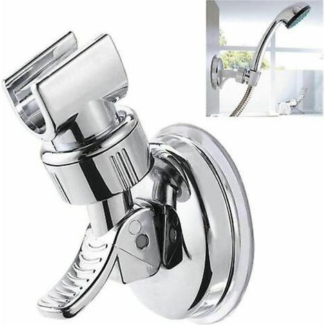 Suction cup shower head holder, adjustable nozzles, universal wall mount (1/5)