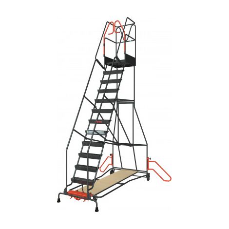 Regal-Stehleiter 13 Stufen mit automatischer Arretierung 150 kg - FIMM - 830008818