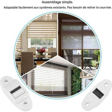 Guide sangle volet roulant - Avec joint à brosse Galet de guidage durable - Rénovation stores - 8 pièces 60x23 mm (1/5)