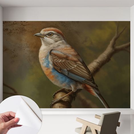 Selbstklebend Tapete modern - Wanddeko für Küche - Klebefolie Wand - luxus Look Vogelporträt 152x104 cm (1/5)