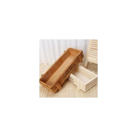 Jardinière rectangulaire en bois massif pour extérieur et intérieur – Lot de 2 bacs à fleurs résistants aux intempéries, idéal balcon & jardin (1/5)
