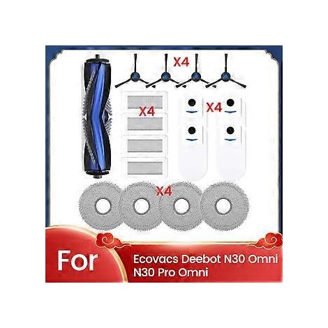 17 pièces pour aspirateur Ecovacs Deebot N30 OMNI / N30 PRO OMNI : brosse latérale, filtre, balai à franges C (1/5)