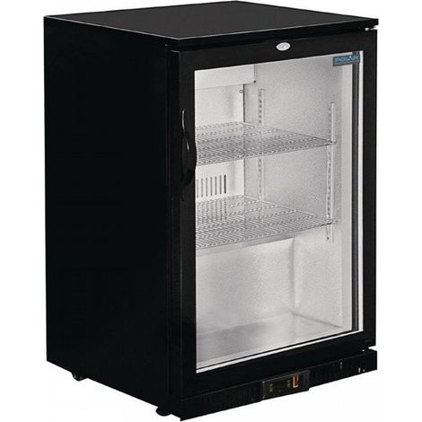 Arrière-bar 1 porte battante vitrée 128 Litres noir, 180 W, 220 V - MONO