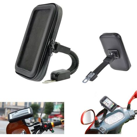 PORTA CELLULARE SUPPORTO MOTO BICI SUPPORTO SPECCHIETTO IMPERMEABILE 5" 6" 6 pollici