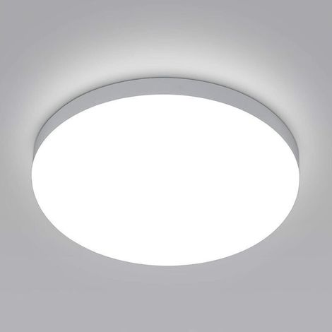 Runde LED-Deckenleuchte, Badezimmerleuchte, IP54 wasserdicht, 6500 K Kaltweiß, moderne Deckenleuchte für Bad, Schlafzimmer, Küche, Wohnzimmer, Balkon, 30 W, 30 cm Durchmesser (1/5)