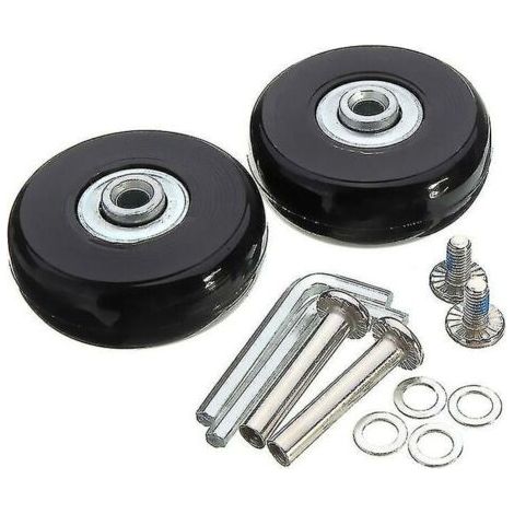 Universelle 50-mm-Ersatzrolle für Koffer, geräuscharmes Gummi, robust - KZQ