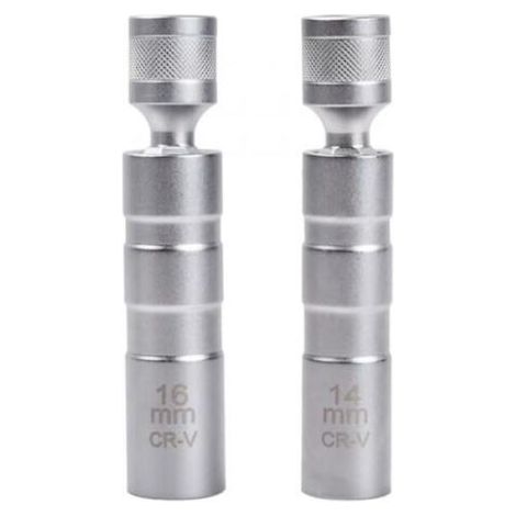 BUNTHAUS lot de 2 14mm & 16mm Douille Bougie, Cle a Bougie Magnétique, Magnétique Clé à Bougie Allumage, Universelle Outil de Retrait de Bougie D'allumage (1/5)