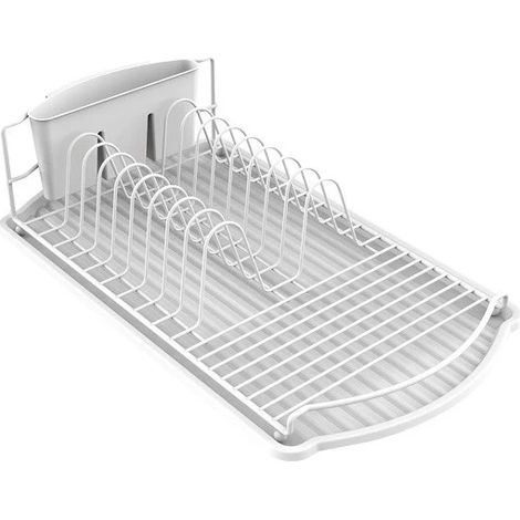Egouttoir à vaisselle avec plateau en Acier Blanc mat MSV