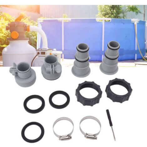 Adaptateur de tuyau de piscine, adaptateur de tuyau de remplacement avec collier pour pompes à connexion filetée,de dyk.Trywise (1/4)