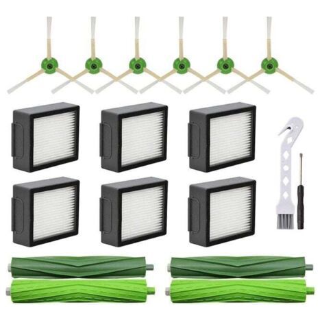 PièCes de Rechange pour IRobot Roomba I3 I4 I6 I7 I8 E5 E6 E7 Robot Aspirateur Brosse LatéRale Principale Filtre HEPA