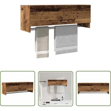 vidaXL Kleiderschrank Altholz-Optik 100x32,5x35 cm Holzwerkstoff (1/5)