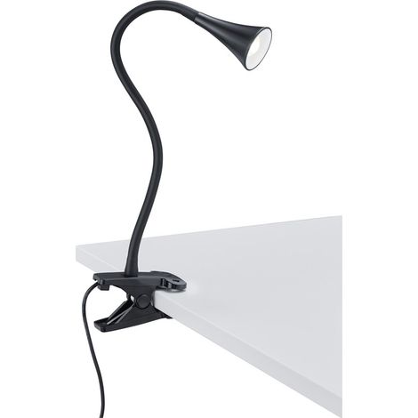 Lampe de Bureau Led Viper Noire à Clip H35 cm Trio Lighting (1/3)