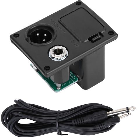 Rauscharmes Kupfergitarrenkabel mit Verstärkerbuchse und 9V-Batteriefachdeckel für aktiven EQ-Tonabnehmer (1/5)