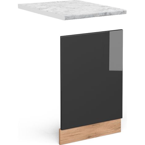 Pannello frontale R-Line, Antracite lucido, 45 cm , PL Marmo, Vicco