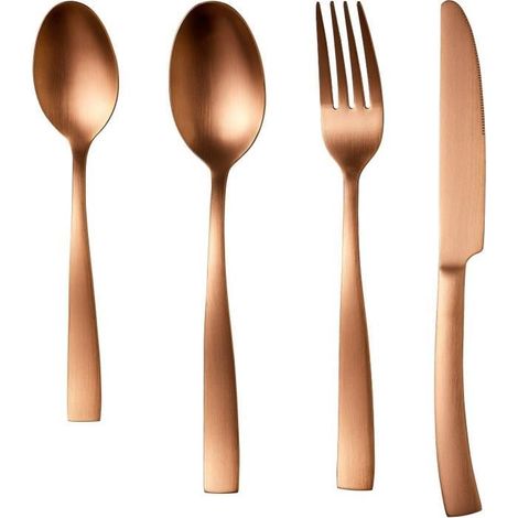 Cutlery set - ARTHUR MARTIN - AM0056 - 24 pieces - Stainless steel - Copper finish (1/5)