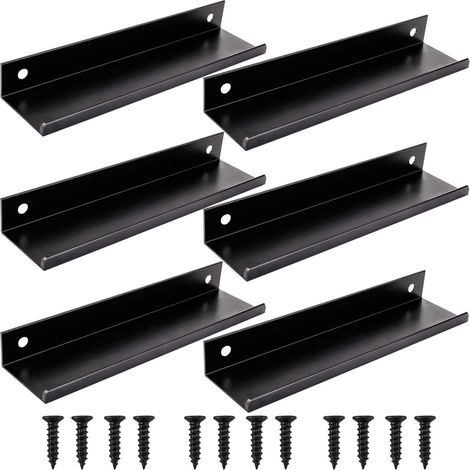 6 Stück schwarze Küchenschrank-Schubladengriffe (150 mm, schwarz)
