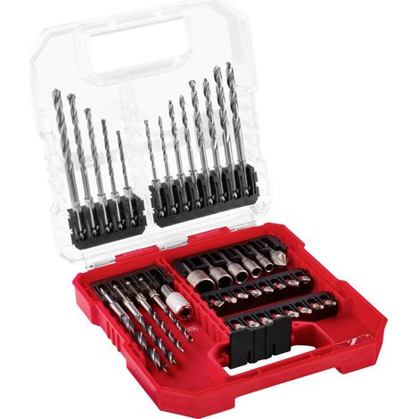 Einhell 109053 40 parti Assortimento punte e inserti Metallo, Pietra, Calcestruzzo, Legno, Muratura 3 mm, 4 mm, 5 mm, 6 (1/2)