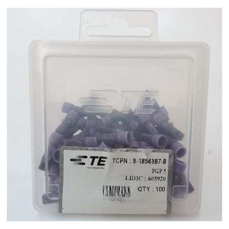 Embouts de raccordement isolés vinyle violet 19,7x4,7mm (boite de 100) PGP-5 (605920) TYCO SIMEL 9-1856387-8