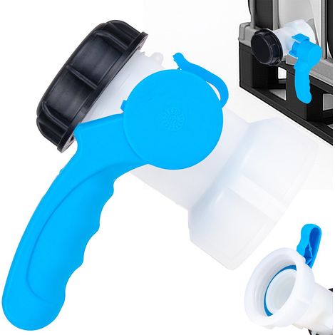 Garronda Vanne d’Arrêt IBC Réduction S75x6 vers S60x6 Vanne à Bille Plastique pour Cuve IBC et Mauser avec Joint pour Eau Produits Chimiques et Jardin GD-0216