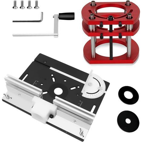 Kit défonceuse Sur Table Aluminium, 65 mm De DiamèTre Défonceuse Sous Table Routeur Lift, Table Défonceuse Kit pour Rainures Et Bordures De Table (1/5)