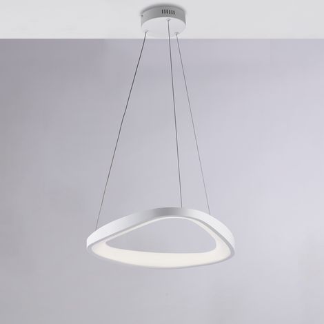 Sospensione Moderna Triangolare Anna Led Integrato In Alluminio Bianco (1/4)