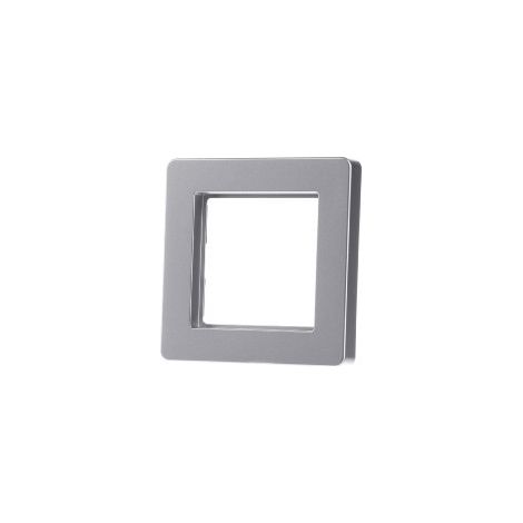 Jung Rahmen 1fach, A FLOW, Thermoplast lackiert, aluminium, senkrechte und waagerechte Montage AF 581 BF AL (1/2)