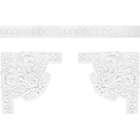Bordo per parete e soffitto fregio stucco PU resistente agli urti CR702/A: Striscia piatta di 2 metri CR702 (1/3)