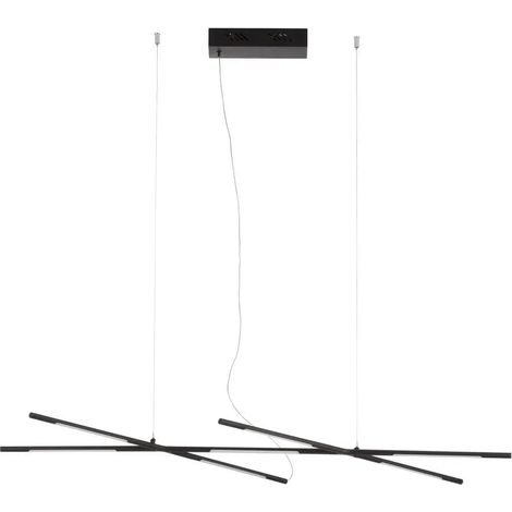 [NEUWERTIG] B-Ware Nova Luce Pendelleuchte Hängeleuchte Raccio Led Schwarz Warmweiß Dimmbar 27 W