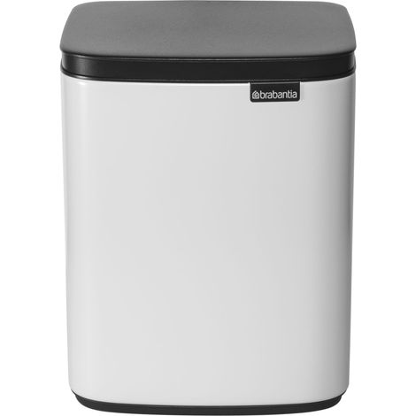 Brabantia Bin dede cestino per rifiuti Bo 7L Cestino rettangolare compatto con coperchio declosure suave e secchio interno rimovibile Design a parete o indipendente per bagno, cucina o ufficio Soft