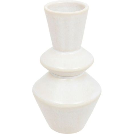 Soliflore en Céramique "Soleya" 14cm Blanc (1/2)