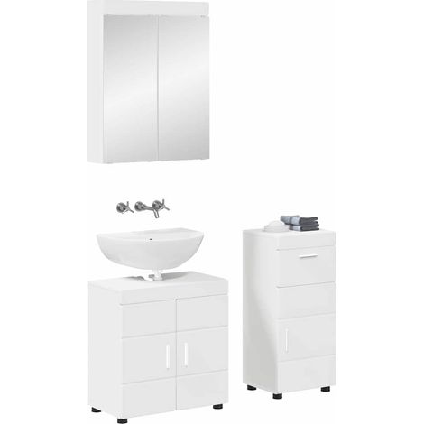 Maison Exclusive - Badezimmermöbel-Set TULUM 3 pcs Weiß 60 x 34 x