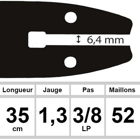 Guide OZAKI 35 cm 3/8LP 1,3mm