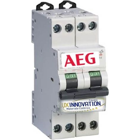 Interruttore magnetotermico 40A 1 polo + N 2 moduli AEG DG41NC40