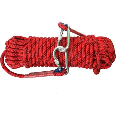 Corde Escalade, Corde Escalade 10M, Longe Escalade, Corde Nylon, 10Mm Corde D'Escalade, Avec 2 Mousquetons Convient Pour L'Escalade Descente En Rappel Sport Sauvetage (1/5)