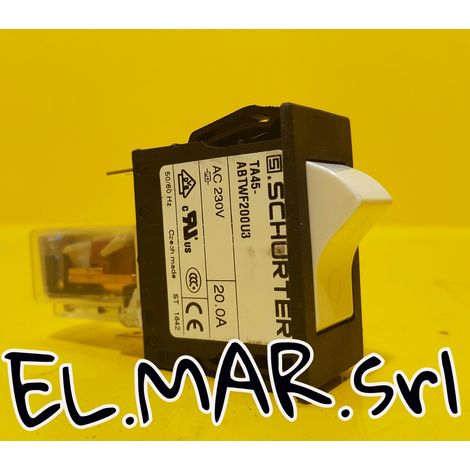 SHURTER interruttore 20 A Monofase a bilanciere ABTWF200U3