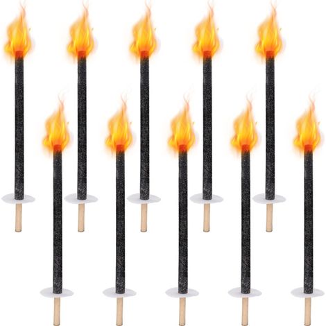 100x Torcia da giardino 42cm Torce per feste Torce di cera per matrimonio Tempo di combustione manico lungo (1/5)