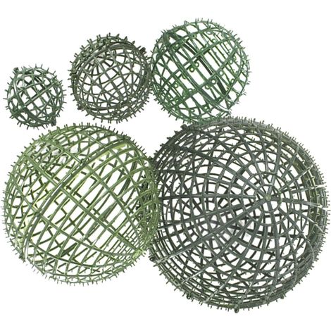 Lot De 5 Supports Sphériques, Structure Fil Métallique, Cadre Topiaire, Pour Décoration Mariage Et Jardin