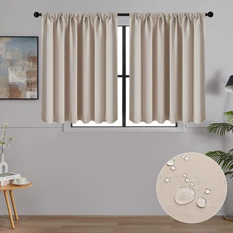 2 Pièces Rideau Occultant,60x120 CM,Passe Tringle,Tissu Imperméable,Isolement Thermique,Petites Fenêtres (1/5)